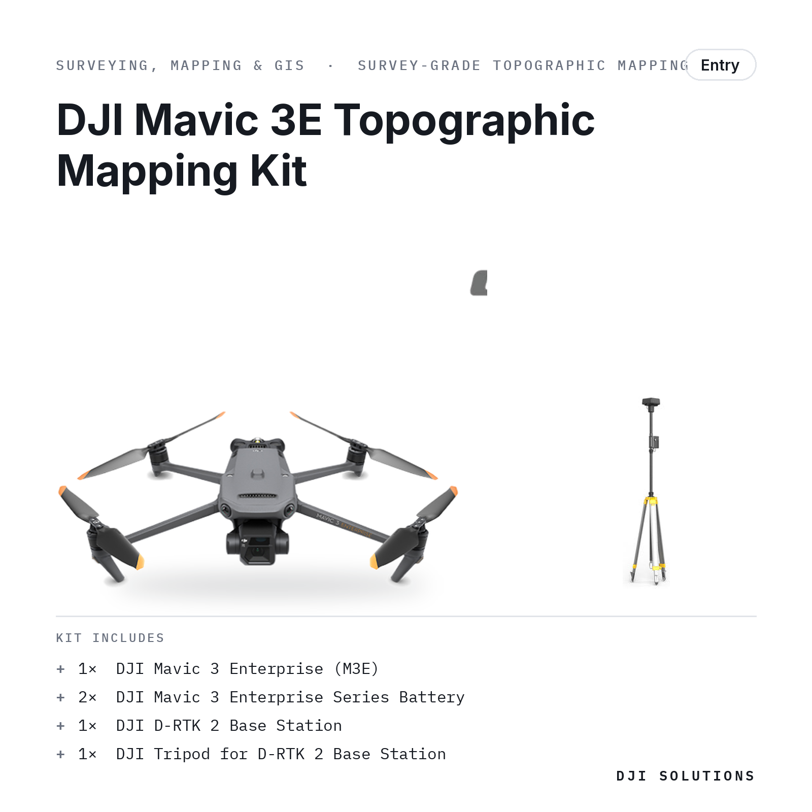 DJI Mavic 3E Topographic Mapping Kit — kit contents graphic